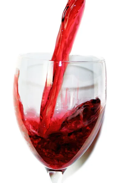 Glass with wine on a white background — Stock Photo, Image