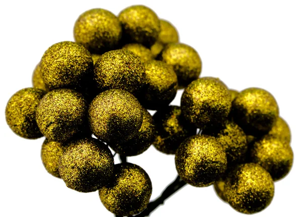 Ano Novo vestir bolas de ouro — Fotografia de Stock
