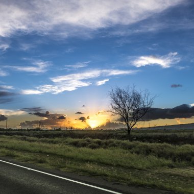 gün batımı Otoban