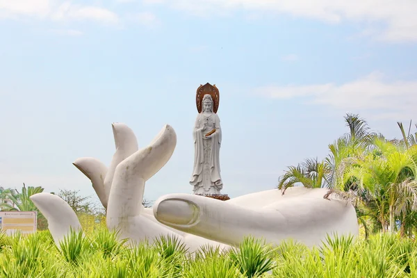 Guanyin, templom Nanshan táj: Hainan, Kína - buddhista központ — Stock Fotó