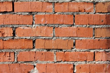 Arka plan eski kırmızı tuğla duvar desen doku. Büyük için grafiti yazıtları.