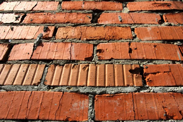 Achtergrond Van Oude Rode Bakstenen Muur Patroon Textuur Geweldig Voor — Stockfoto
