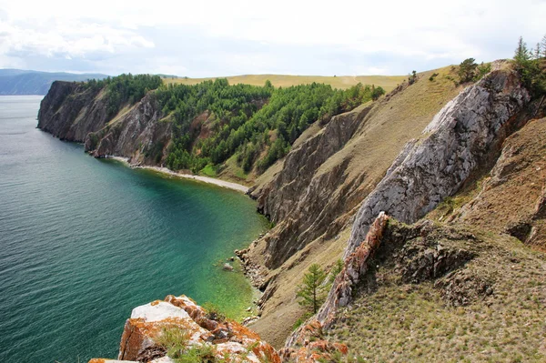 Mountains, Nature of Baikal lake, Olkhon Island, Russia — Stockfoto