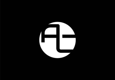 Harf AC yaratıcı modern logo tasarım vektör resmi