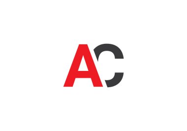 Harf AC yaratıcı modern logo tasarım vektör resmi
