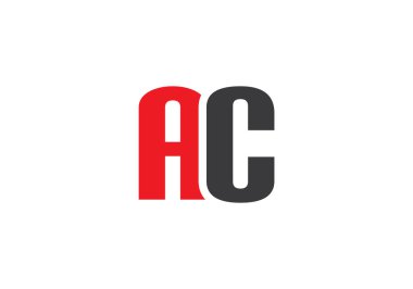 Harf AC yaratıcı modern logo tasarım vektör resmi