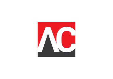 Harf AC yaratıcı modern logo tasarım vektör resmi