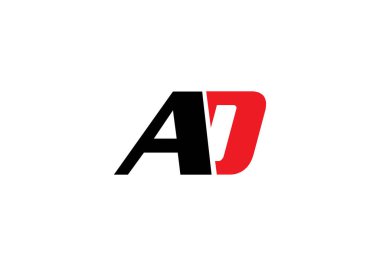 AD harfi yaratıcı modern logo tasarımı vektör görüntüsü