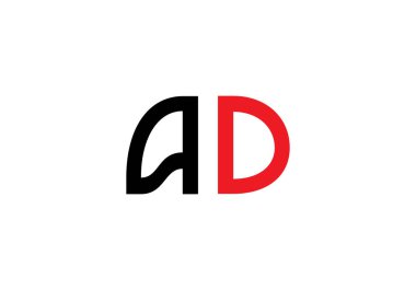AD harfi yaratıcı modern logo tasarımı vektör görüntüsü