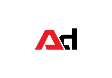 AD harfi yaratıcı modern logo tasarımı vektör görüntüsü