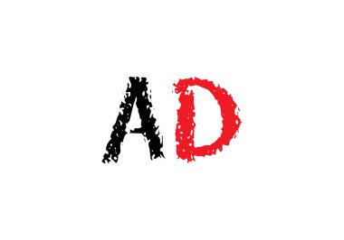 AD harfi yaratıcı modern logo tasarımı vektör görüntüsü