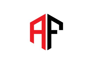 AF Latter logosu. AF Latte logo tasarım şablonu. Bu logo simgesi yaratıcı bir şekilde soyut şekilli anonim şirket.