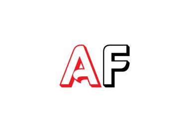 AF Latter logosu. AF Latte logo tasarım şablonu. Bu logo simgesi yaratıcı bir şekilde soyut şekilli anonim şirket.