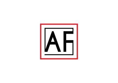 AF Latter logosu. AF Latte logo tasarım şablonu. Bu logo simgesi yaratıcı bir şekilde soyut şekilli anonim şirket.