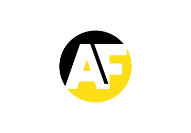 AF Latter logosu. AF Latte logo tasarım şablonu. Bu logo simgesi yaratıcı bir şekilde soyut şekilli anonim şirket.