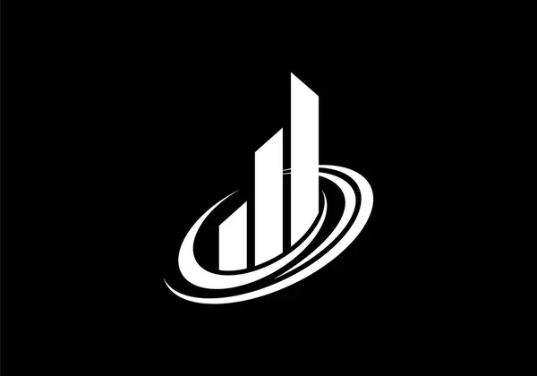 Бухгалтерський Фінансовий Логотип Креативною Сучасною Діловою Типографією Векторний Шаблон Креативний — стоковий вектор
