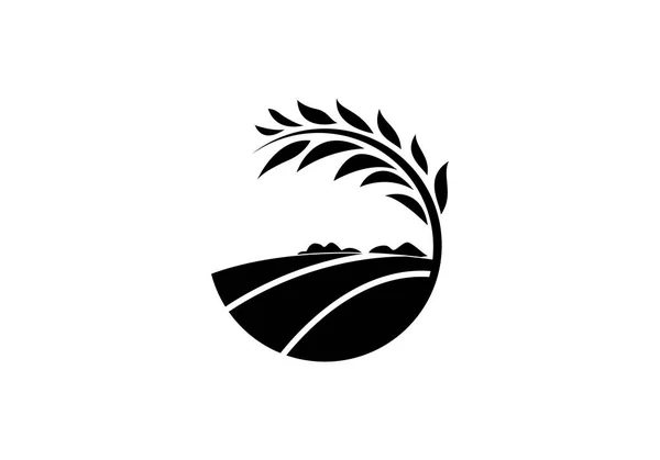 Mall För Utformning Jordbrukslogotypen Denna Logotyp Ikonen Införliva Med Abstrakt — Stock vektor