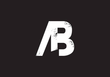Yaratıcı modern iş tipografi vektör şablonlu ilk Ab Harfi Logosu. Yaratıcı Soyut Harf Ab Logosu Tasarımı