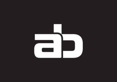 Yaratıcı modern iş tipografi vektör şablonlu ilk Ab Harfi Logosu. Yaratıcı Soyut Harf Ab Logosu Tasarımı