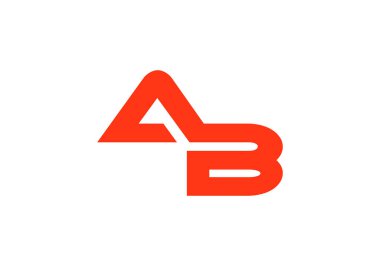 Yaratıcı modern iş tipografi vektör şablonlu ilk Ab Harfi Logosu. Yaratıcı Soyut Harf Ab Logosu Tasarımı