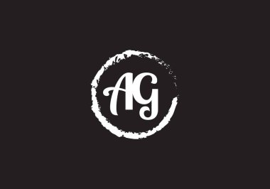 AG Harfi logosu. AG Letter logo tasarım şablonu. Bu logo simgesi yaratıcı bir şekilde soyut şekilli anonim şirket.