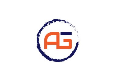 AG Harfi logosu. AG Letter logo tasarım şablonu. Bu logo simgesi yaratıcı bir şekilde soyut şekilli anonim şirket.