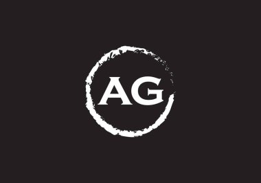 AG Harfi logosu. AG Letter logo tasarım şablonu. Bu logo simgesi yaratıcı bir şekilde soyut şekilli anonim şirket.