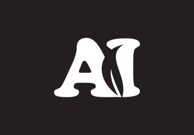 Al Letter logosu. AI Letter logo tasarım şablonu.