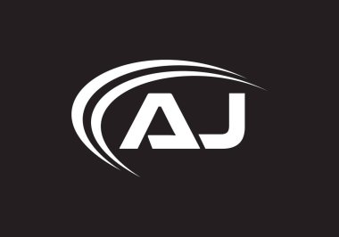A.J. Harf logosu. AJ Harf logo tasarım şablonu.