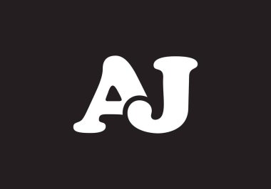 A.J. Harf logosu. AJ Harf logo tasarım şablonu.