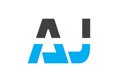 A.J. Harf logosu. AJ Harf logo tasarım şablonu.