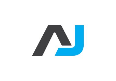 A.J. Harf logosu. AJ Harf logo tasarım şablonu.