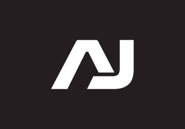 A.J. Harf logosu. AJ Harf logo tasarım şablonu.