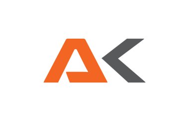 Vektör dosyasında AK logo şablonu. 10, metin ve rengi düzenlemek kolay