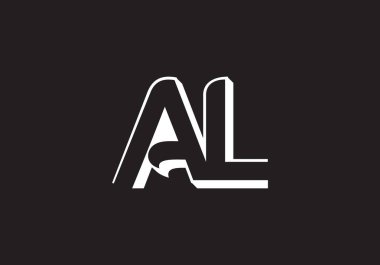 AL logosu ikinci vektör şablon tasarımı