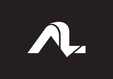 AL logosu ikinci vektör şablon tasarımı