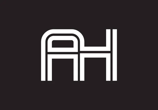 字母Ah标志 字母Ah标志设计模板 这个图标以创造性的方式与抽象的形状结合在一起 — 图库矢量图片