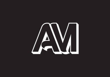 Bu yaratıcı bir AM logo tasarımı.