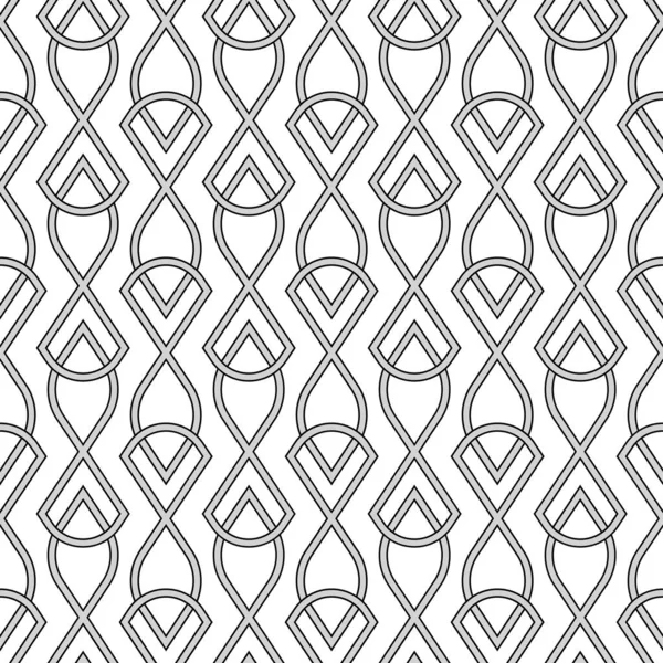 Seamless Black White Patterns Linear Texture Vector Graphics — Stock Vector