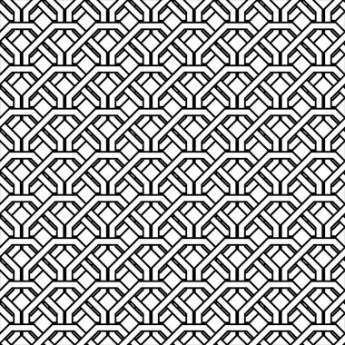 İlginç dokular yaratmak için boşluk. Geometrik desen. Kusursuz siyah ve beyaz desenli. Vektör olarak üretilmiş. Bir tasarım oluşturmak için tek renkli desen.