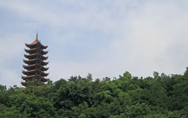 Pagode in park van chinese stad Chongqing — Stockfoto