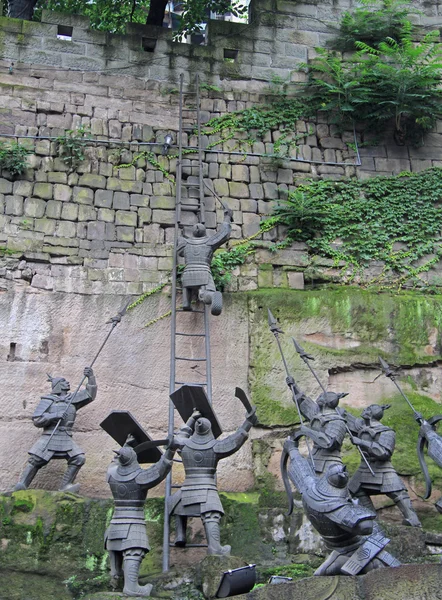 Assalto de fortaleza, composição de escultura — Fotografia de Stock