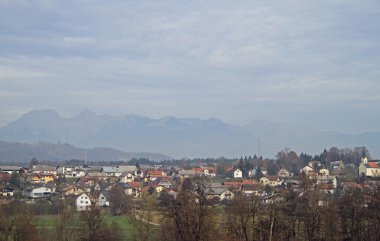 küçük bir köy neredeyse Ljubljana, Slovenya
