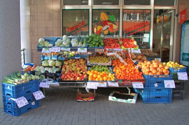 sebze ve meyve Brno, çek ile açık stand