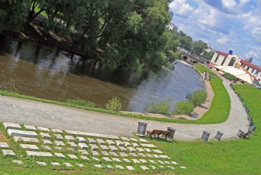 Yekaterinburg, Rusya - 20 Temmuz 2015: bilgisayar klavye Park Yekaterinburg, Rusya'nın anıt