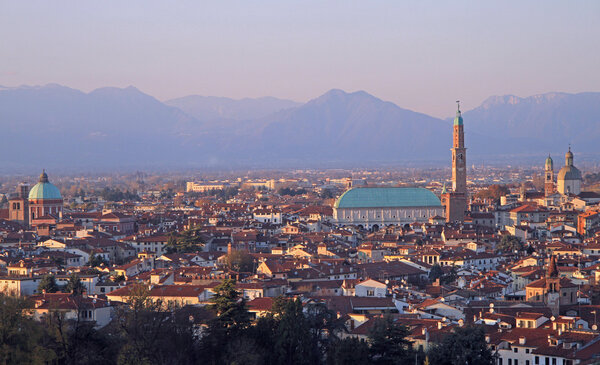 Cityscape of Vicenza, Veneto region in northern Italy
