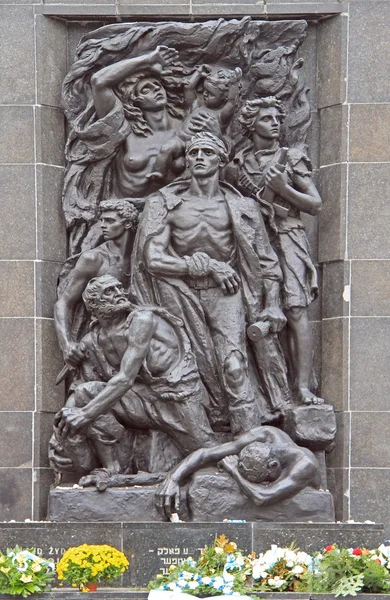 Monument to the Ghetto Heroes in Warsaw, Poland — Stock Photo, Image