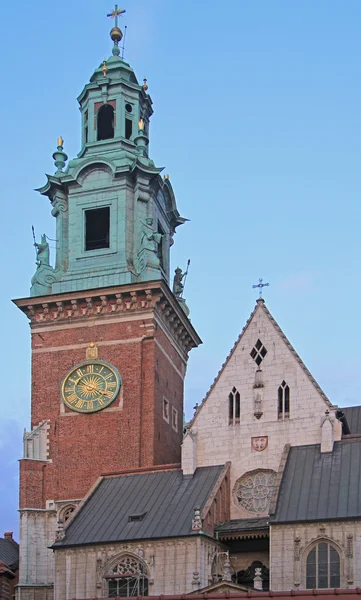 Tour de l'horloge de la cathédrale de Wawel — Photo