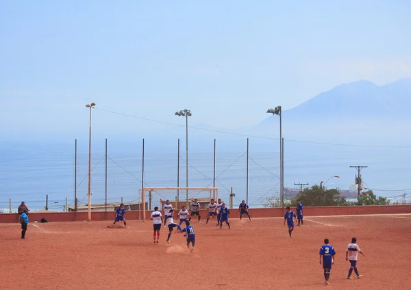 Gra w amatorskich drużyn w Antofagasta, Chile — Zdjęcie stockowe