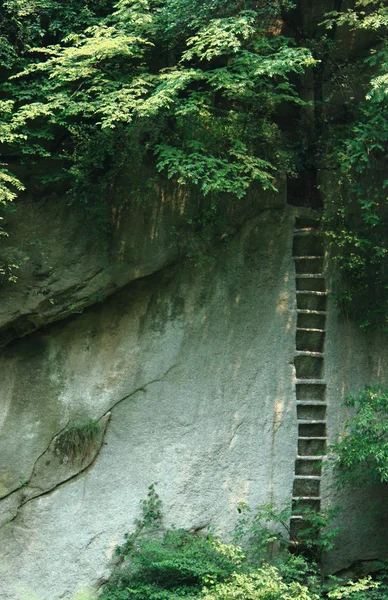 Upright stairs in Huangshan park — Stock Photo, Image